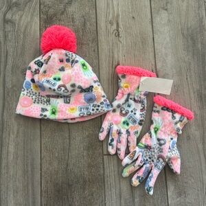 Neon colors matching beanie/gloves